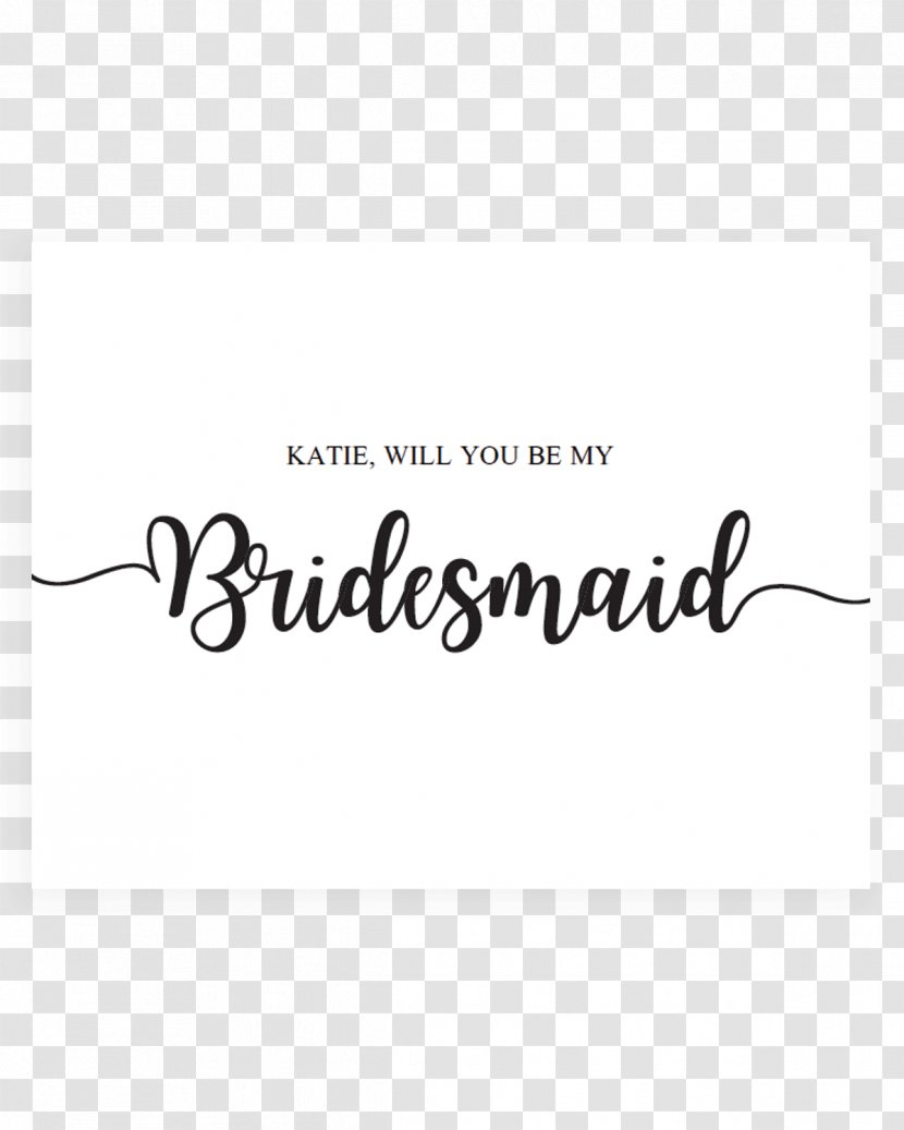 Wedding Invitation Bridesmaid Bridal Shower - Proposal Transparent PNG