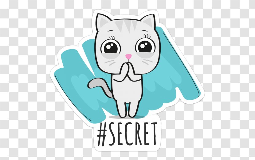 Whiskers Thumbnail Kitten Sticker Clip Art - Fictional Character Transparent PNG