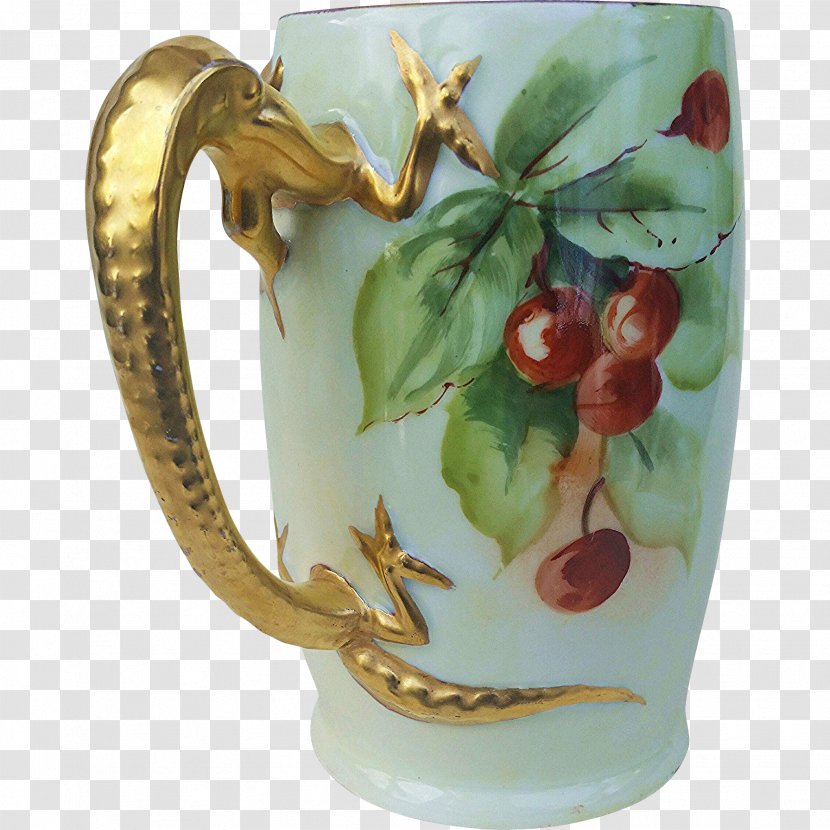 Ceramic Vase Flowerpot Porcelain Tableware - Tableglass - Hand-painted Cherry Blossoms Transparent PNG