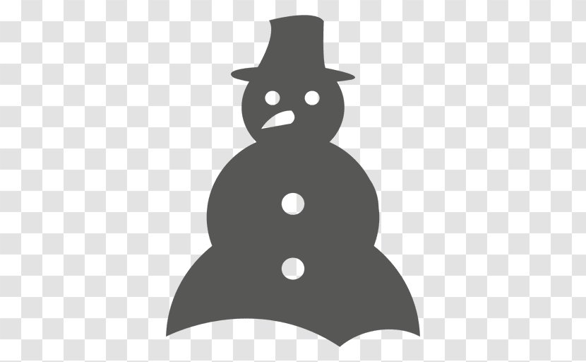 Snowman Scarf Silhouette Christmas Transparent PNG