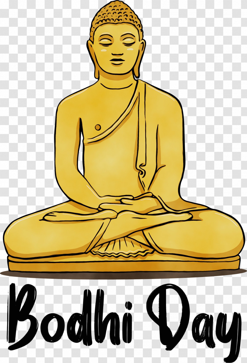 Yellow Meter Line Sitting Gautama Buddha Transparent PNG