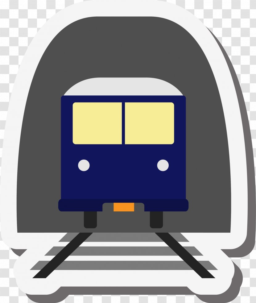 Rapid Transit Train - Drawing - Blue Tunnel Truck Transparent PNG