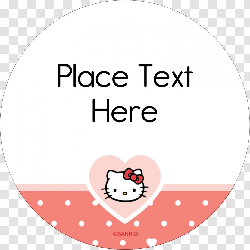 Hello Kitty Sticker Label Name Tag Image - Party - Font Chore Chart Transparent PNG