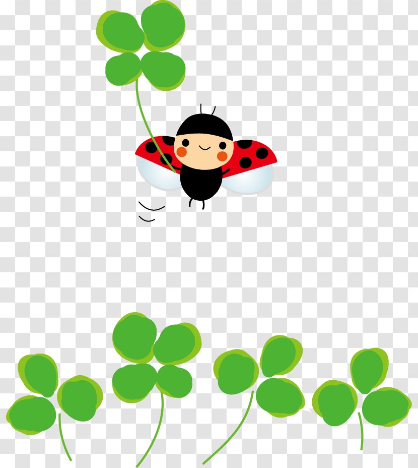 Four-leaf Clover Illustration Luck - Shamrock - Insect Transparent PNG