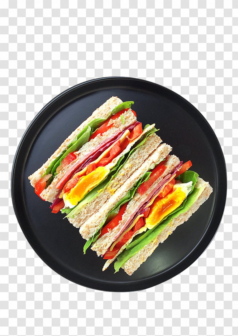 Breakfast Sandwich European Cuisine Fruit Salad Food - Jdcom - Ham Egg Yolk Transparent PNG