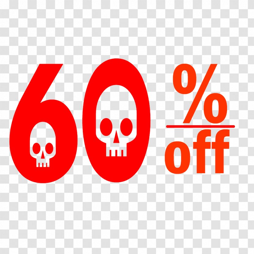 Halloween 60% Discount Tag. - Logo - Text Transparent PNG