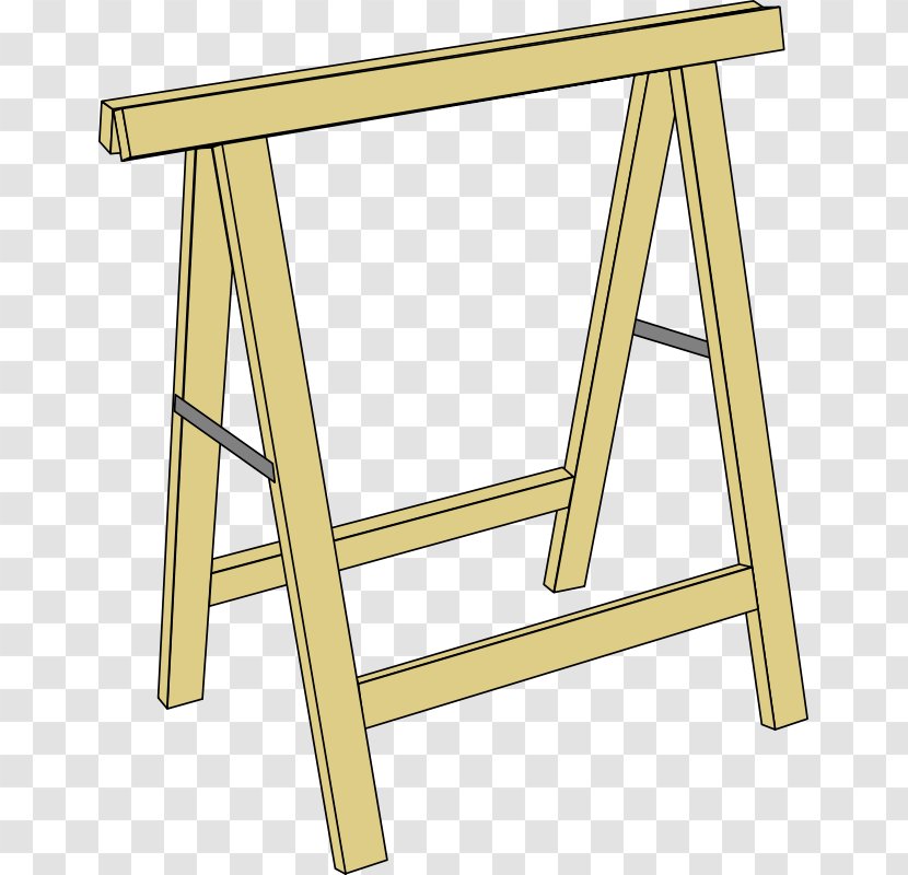 Saw Horses Table Drawing Carpenter - Tool Transparent PNG