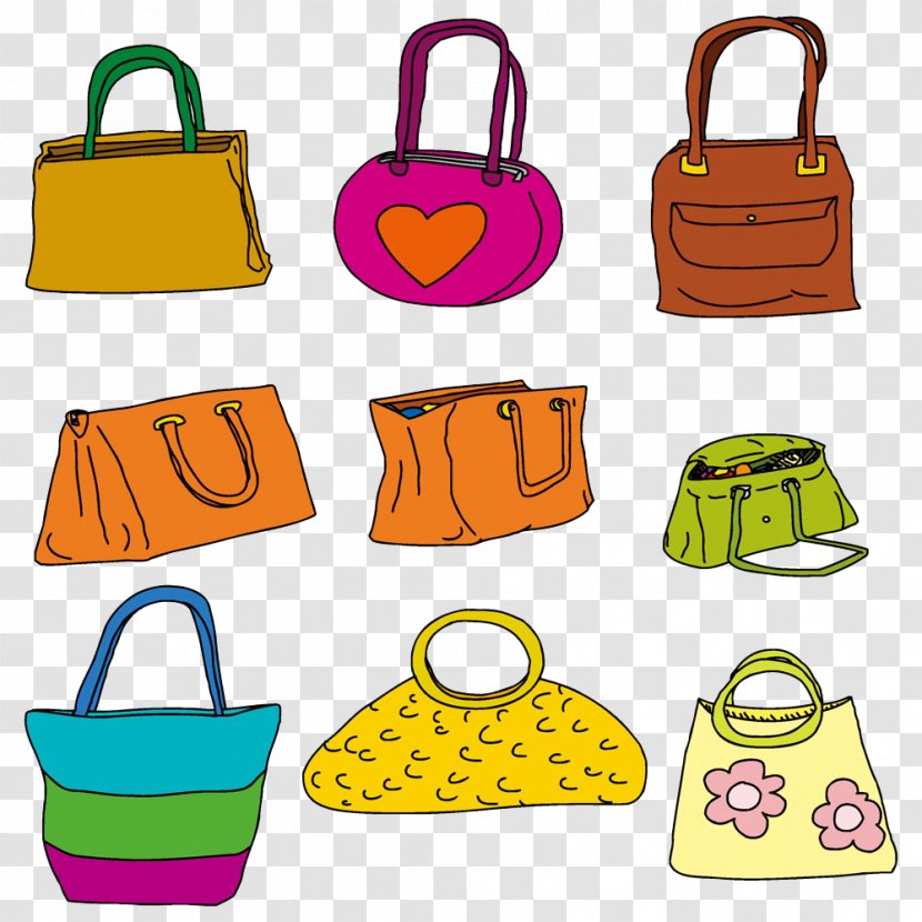 Hand Colored Handbags - Watercolor - Frame Transparent PNG