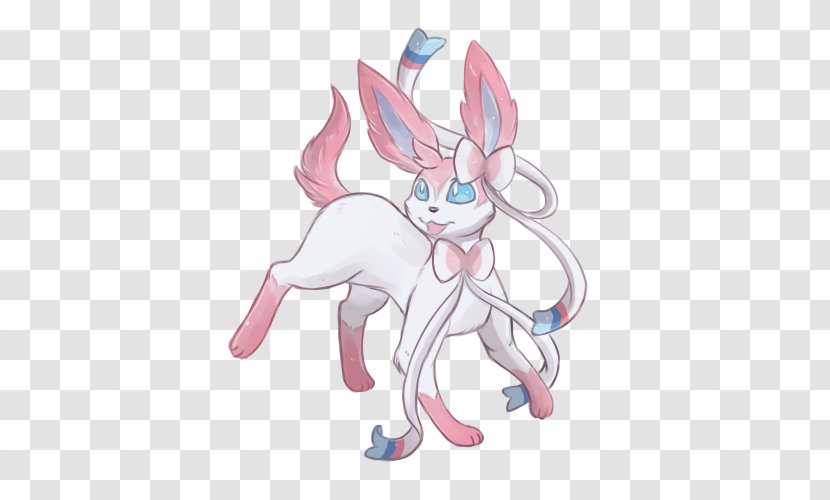 Sylveon Rabbit Pokémon Eevee Hare - Silhouette Transparent PNG