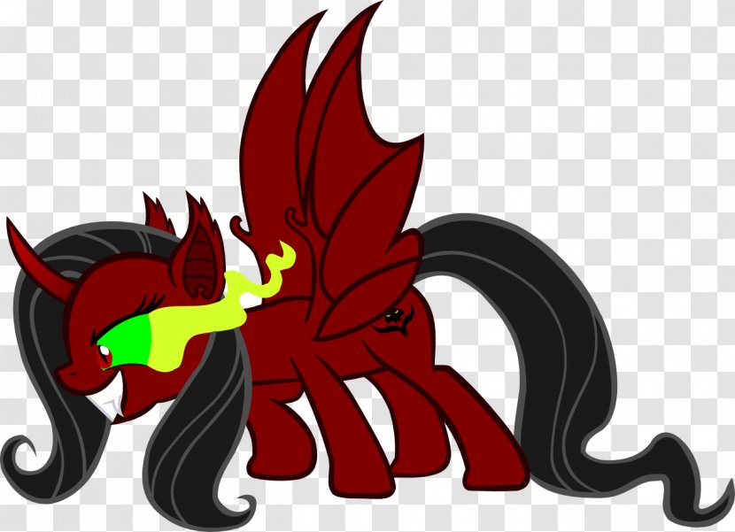 Pony Fluttershy Demon Art - Horse Like Mammal Transparent PNG