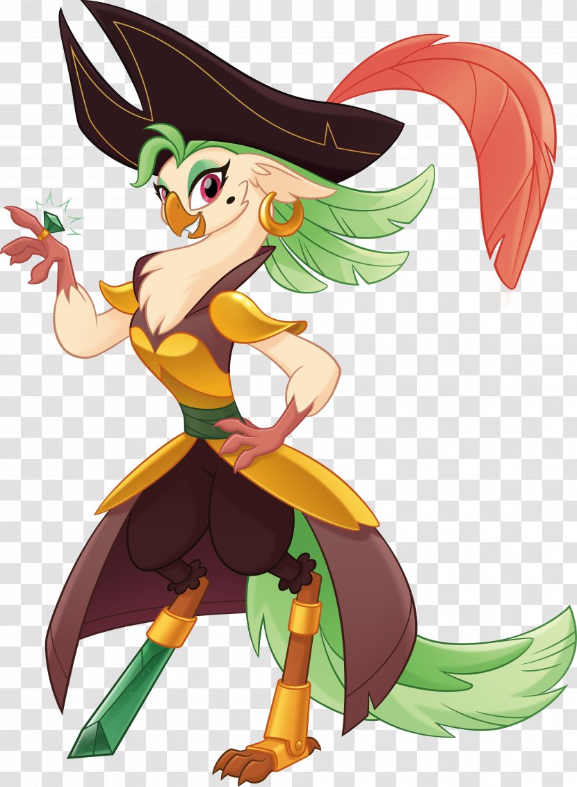 Captain Celaeno Pinkie Pie Twilight Sparkle Pony Rarity - Heart - Pirate Parrot Transparent PNG