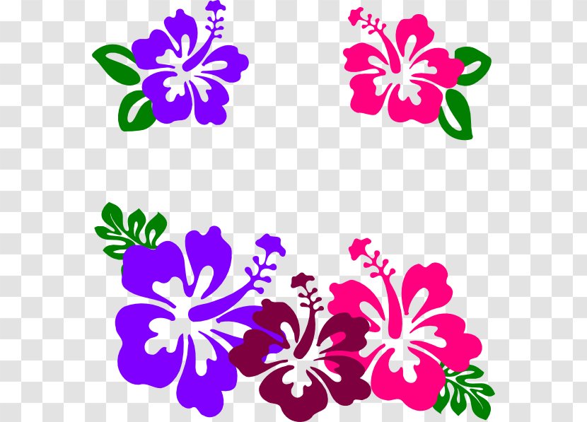 Clip Art Shoeblackplant Hawaiian Hibiscus Free Content - Floral Design - Angela Pattern Transparent PNG