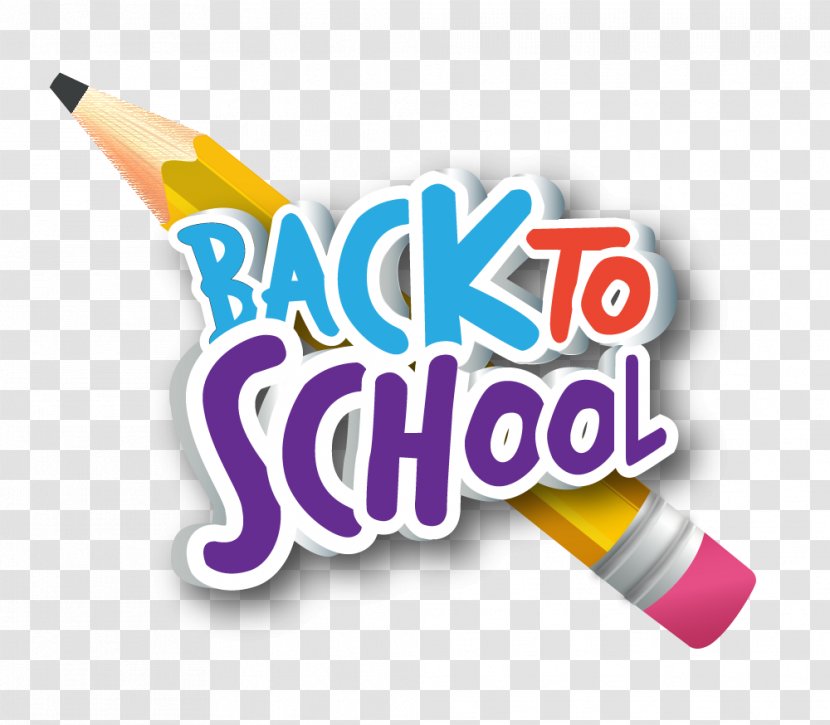 Student Banner First Day Of School - Pencil - Decorative Elements Vector Back To Transparent PNG