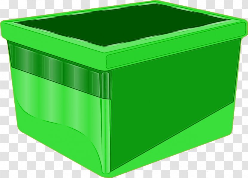 Watercolor Background - Green Bin - Box Rectangle Transparent PNG