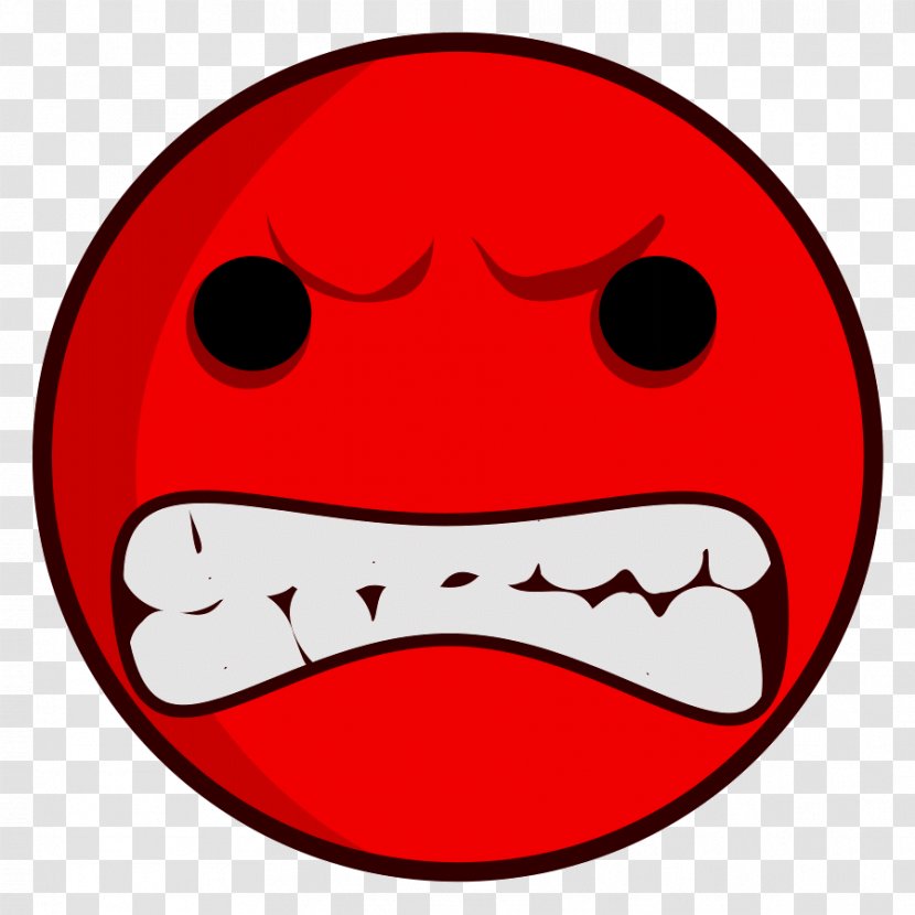 Smiley Anger Emoticon Red Clip Art - Symbol Transparent PNG