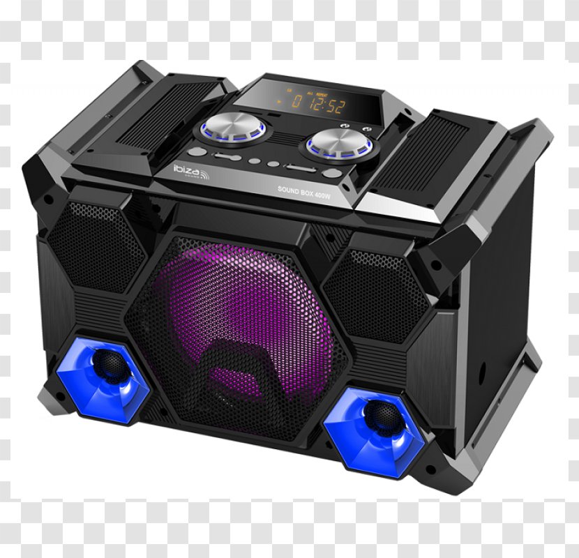 LOTRONIC IbizaSound SOUND BOX 400W Loudspeaker Audio Ibiza Sound Splbox350-port Portable - Enclosure - USB Transparent PNG