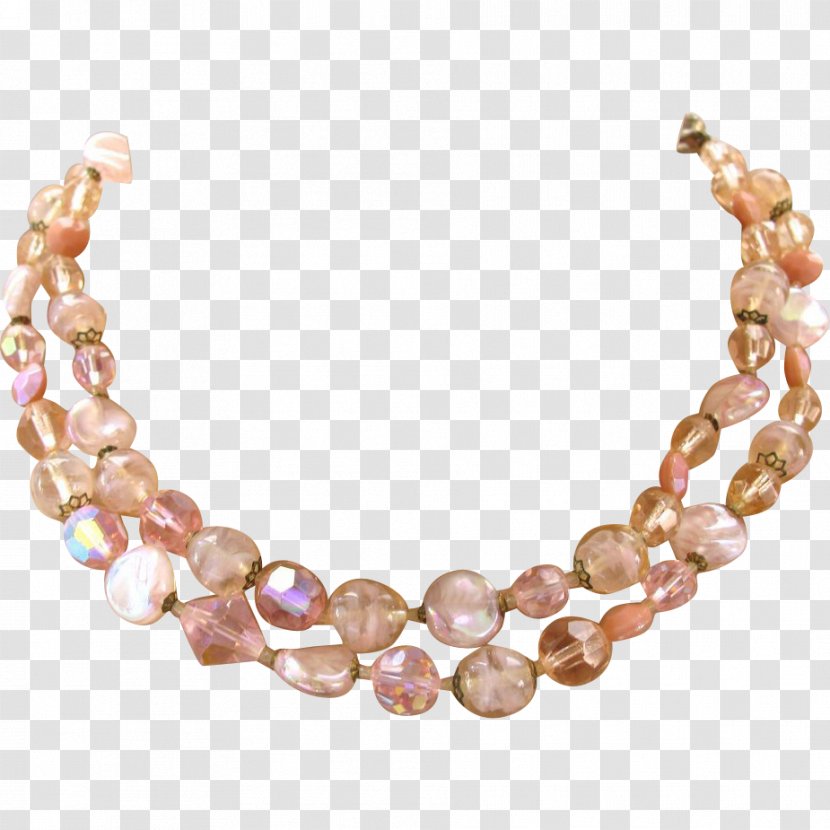 Pearl Necklace Bead Bracelet Body Jewellery - Pink - Crystal Chandeliers 14 0 2 Transparent PNG