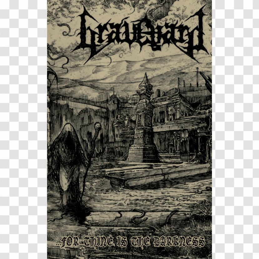 Graveyard ... For Thine Is The Darkness Album In Grisly Rapture Cold Love - Black And White - Shining Transparent PNG