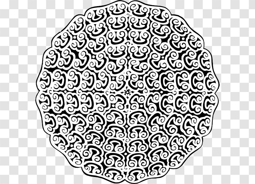 Ornament Drawing Shading - Decorative Arts - Round Black Floral Background Transparent PNG