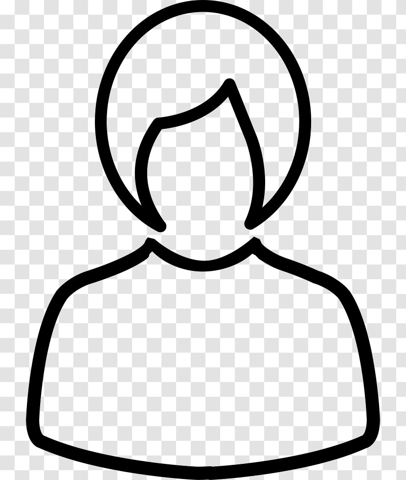 Avatar Female Woman - Black And White Transparent PNG