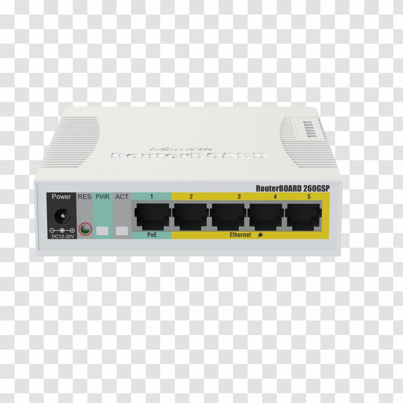 MikroTik Power Over Ethernet Network Switch Gigabit Small Form-factor Pluggable Transceiver - Router Transparent PNG