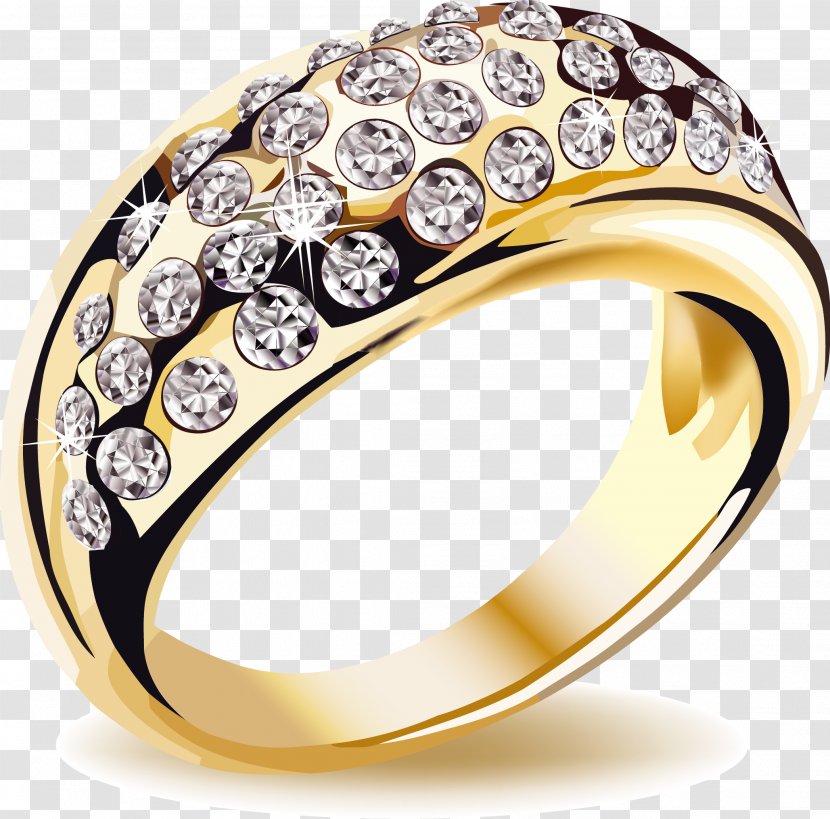 Earring Wedding Ring Clip Art - Body Jewelry - Diamond Design Pattern Transparent PNG