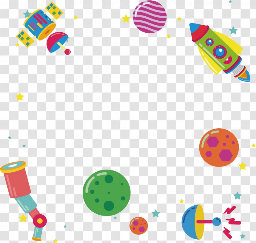 Outer Space Spacecraft Rocket Clip Art - Yellow - Vehicle Frame Transparent PNG
