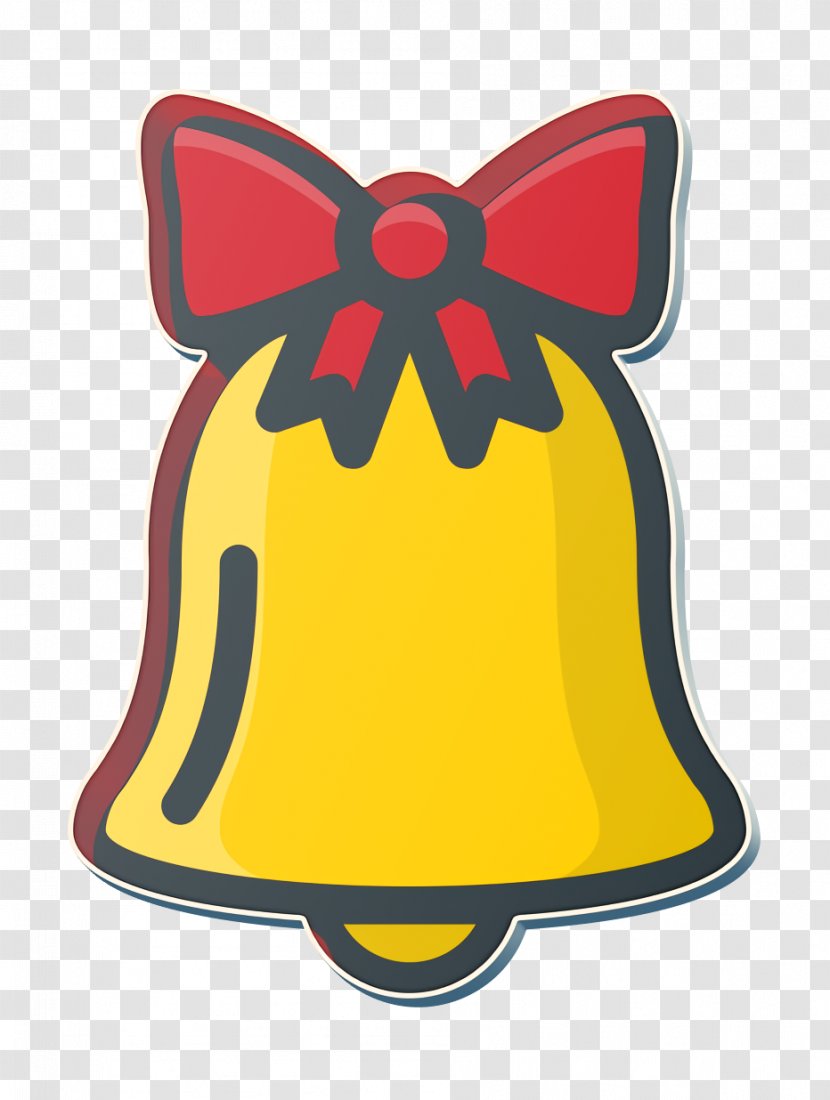 Bell Icon Christmas Ornament - Yellow Transparent PNG