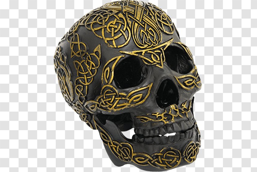 Skull Danu Statue The Raven Gold - Viking Transparent PNG