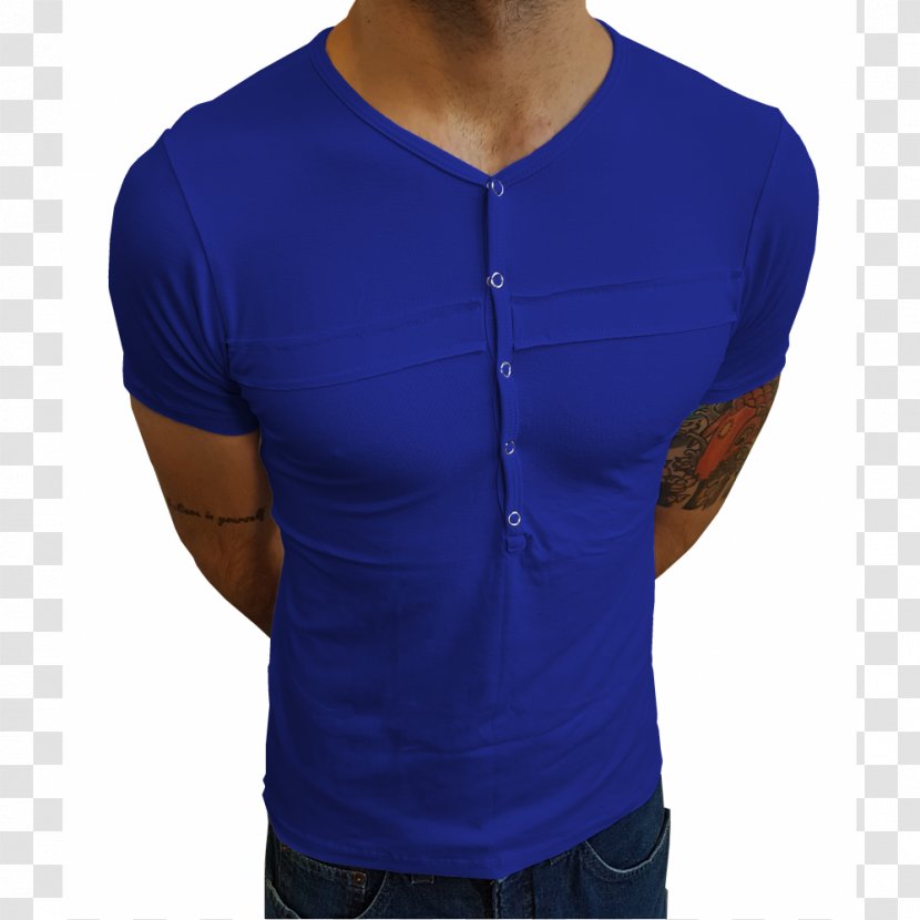 Cobalt Blue Neck - Button - Masculino Transparent PNG