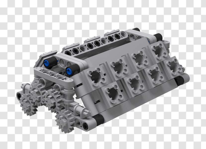 Bugatti Veyron W16 Engine Chiron - Lego Technic Transparent PNG