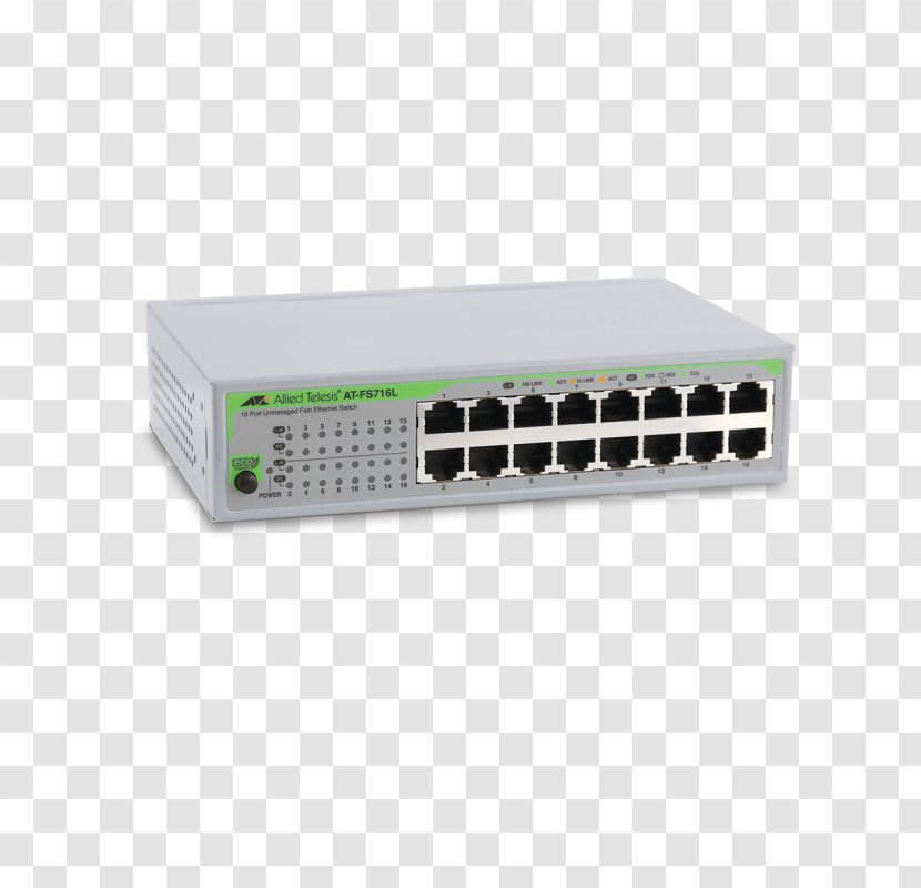 Network Switch AT-FS724L-10 Allied Telesis Ethernet Computer - Networking Hardware - Port Transparent PNG
