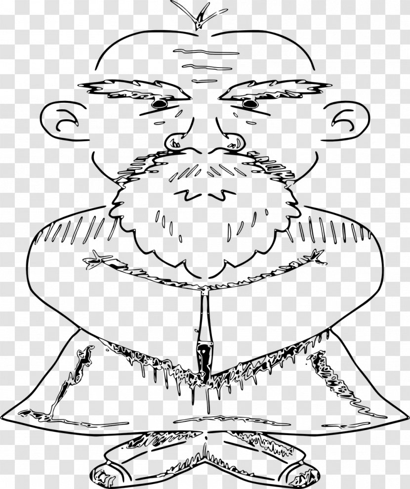 Drawing Father Christmas Clip Art - Face - Old Man Transparent PNG