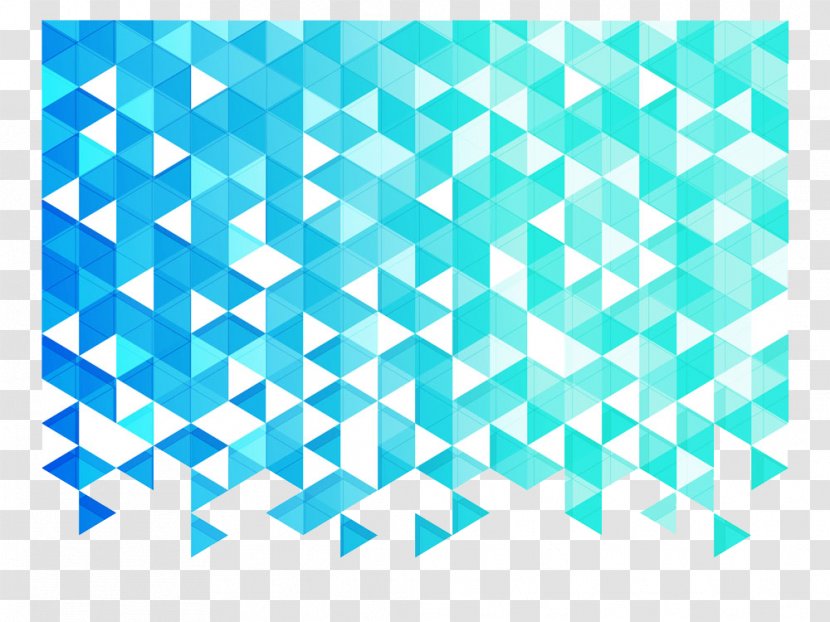 Triangle Fundal - Blue - Background Transparent PNG