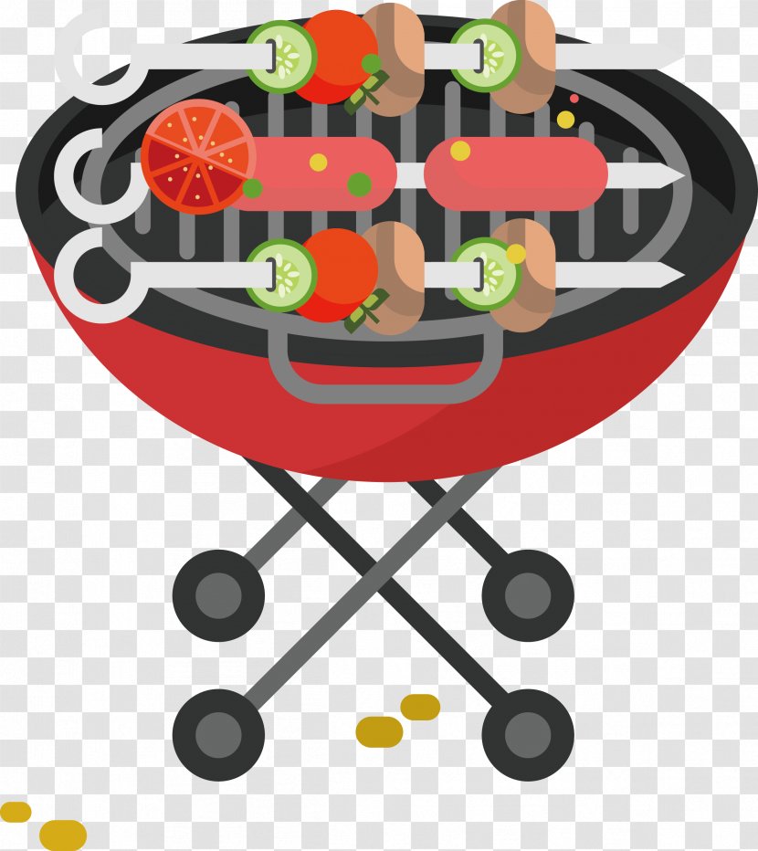 Barbecue Grill Flat Design Vecteur Illustration - Royaltyfree - Vector Transparent PNG