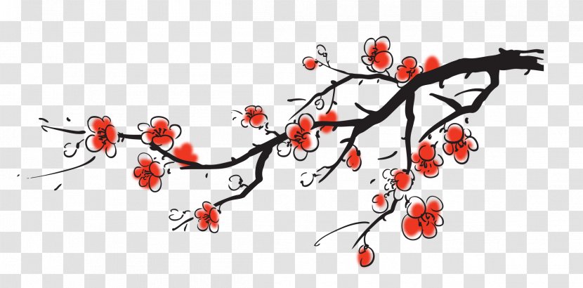Classical Chinese Painting Euclidean Vector - Tree - The Qixi Festival Apricot Transparent PNG