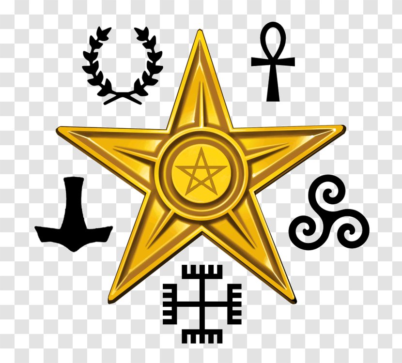 Wicca Paganism Religion Pentagram - Barnstar - Free Goddess Transparent PNG
