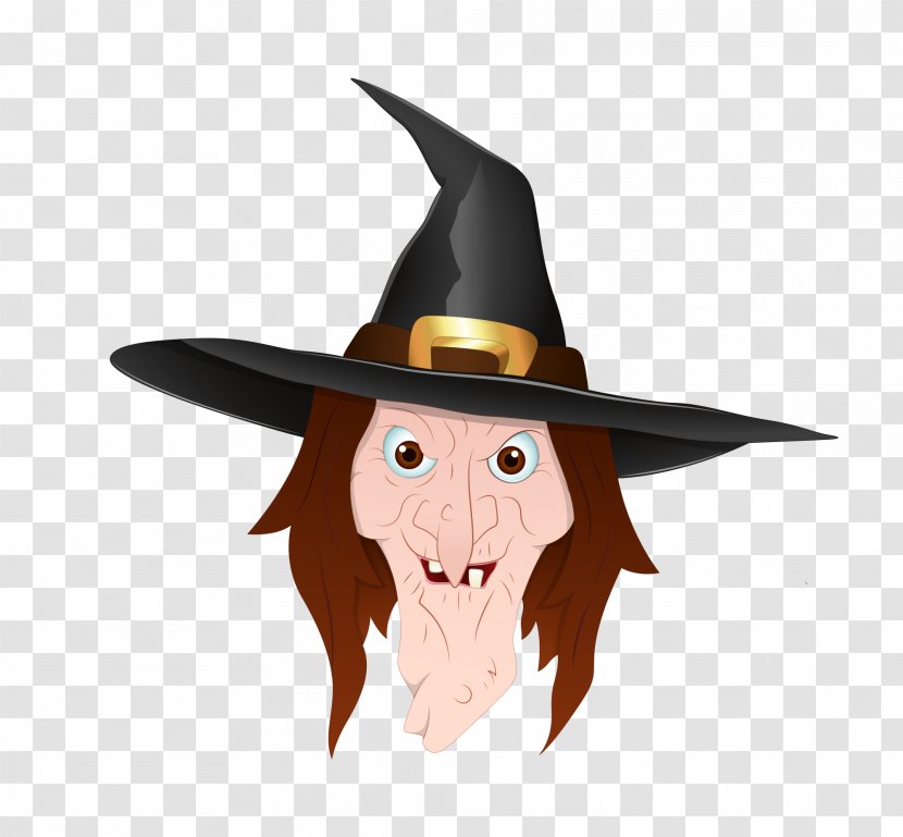 Cartoon Poster Illustration - Witchcraft - Hat Magic Wizard Avatar Transparent PNG