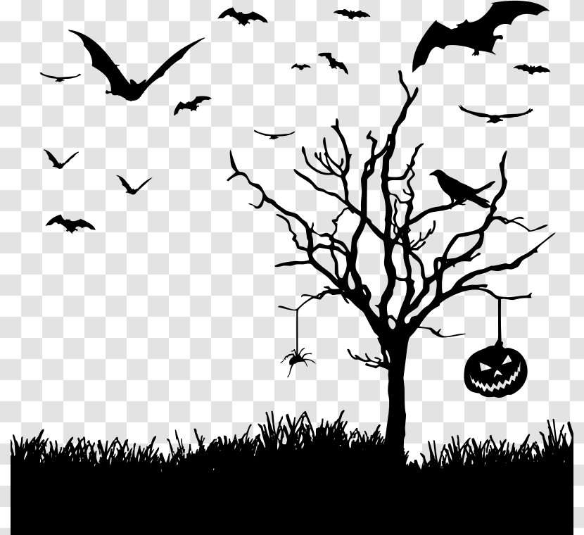 The Halloween Tree Jack-o'-lantern Clip Art - Photography - Scenes Transparent PNG