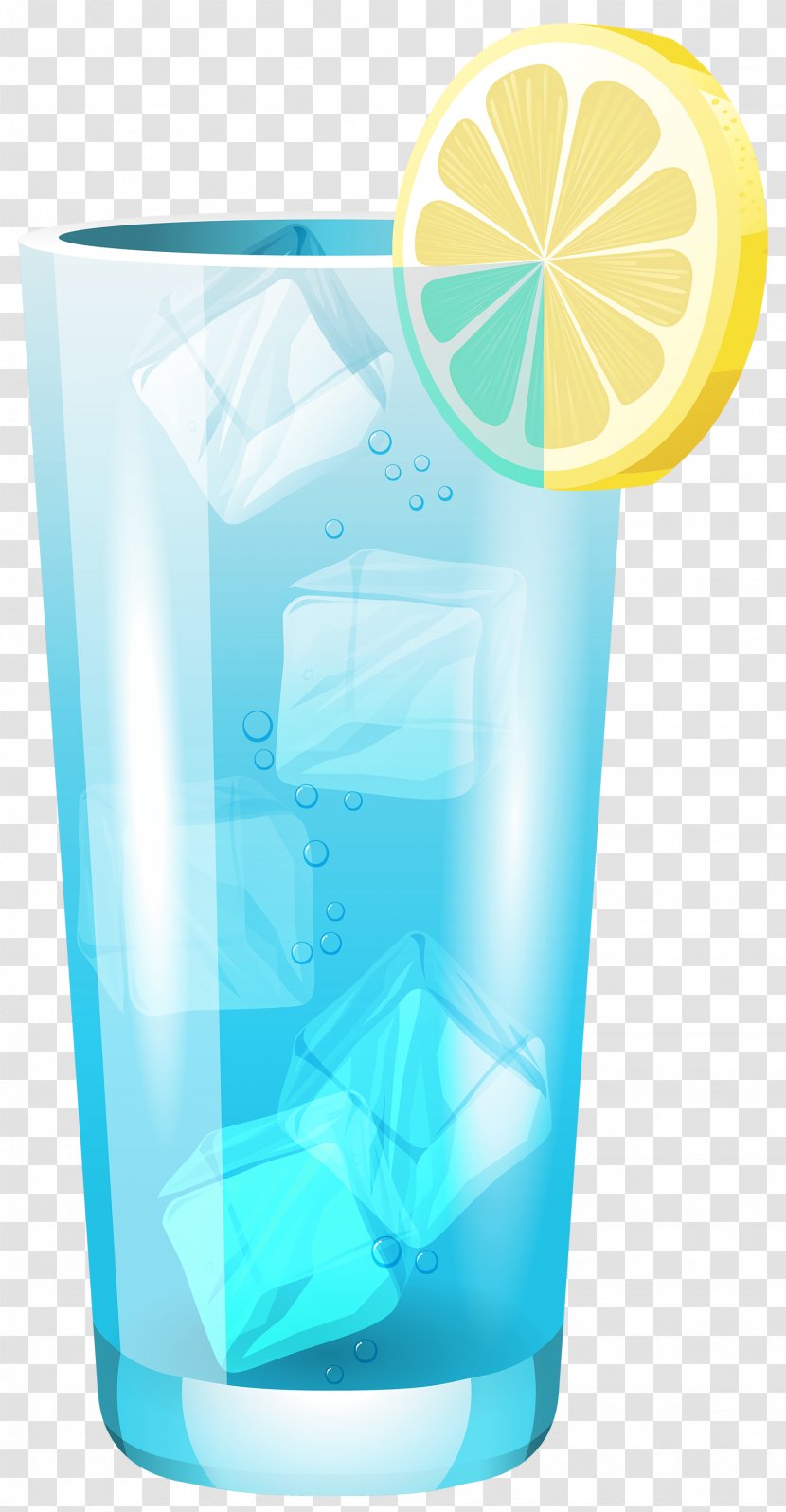 Blue Hawaii Lemonade Cocktail Glass Drink - Cup - Coctail Transparent PNG
