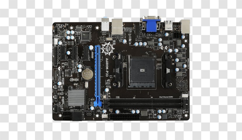 Motherboard MSI A68HM-P33 V2 Socket FM2+ MicroATX - Microcontroller - Fm2 Transparent PNG