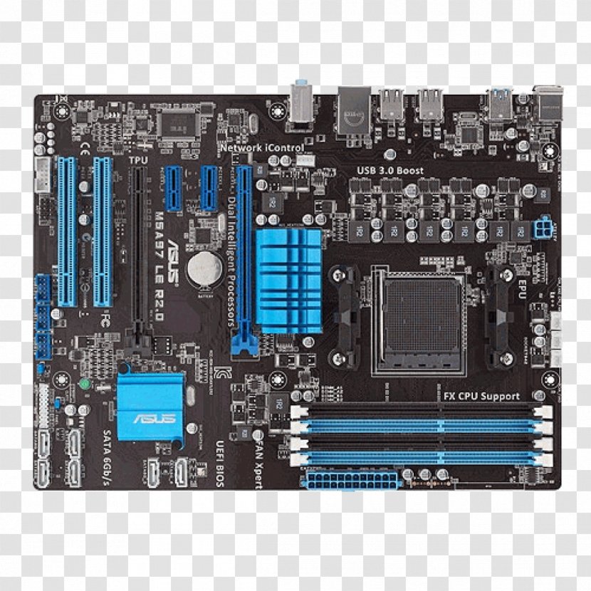 Socket AM3+ ASUS Motherboard DIMM - Video Card - Computer Component Transparent PNG