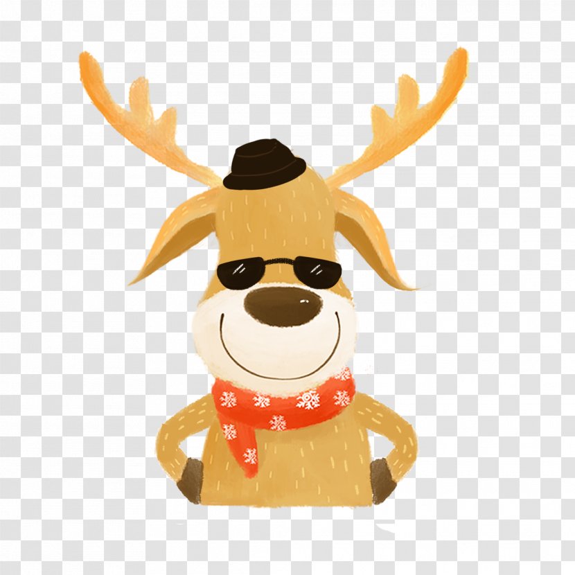 Reindeer Santa Claus Christmas - Cool Deer Transparent PNG