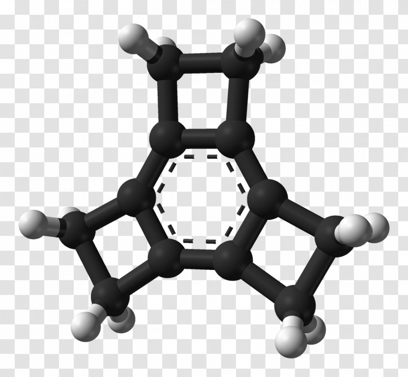 Tricyclobutabenzene Molecule Phthalic Acid Bond Length Ball-and-stick Model - Hexaoxotricyclobutabenzene - Molecular Geometry Transparent PNG