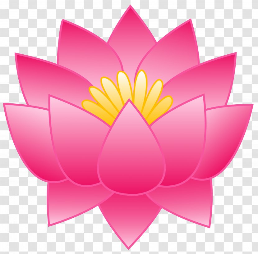 Drawing Of Family - Magenta - Symmetry Water Lily Transparent PNG