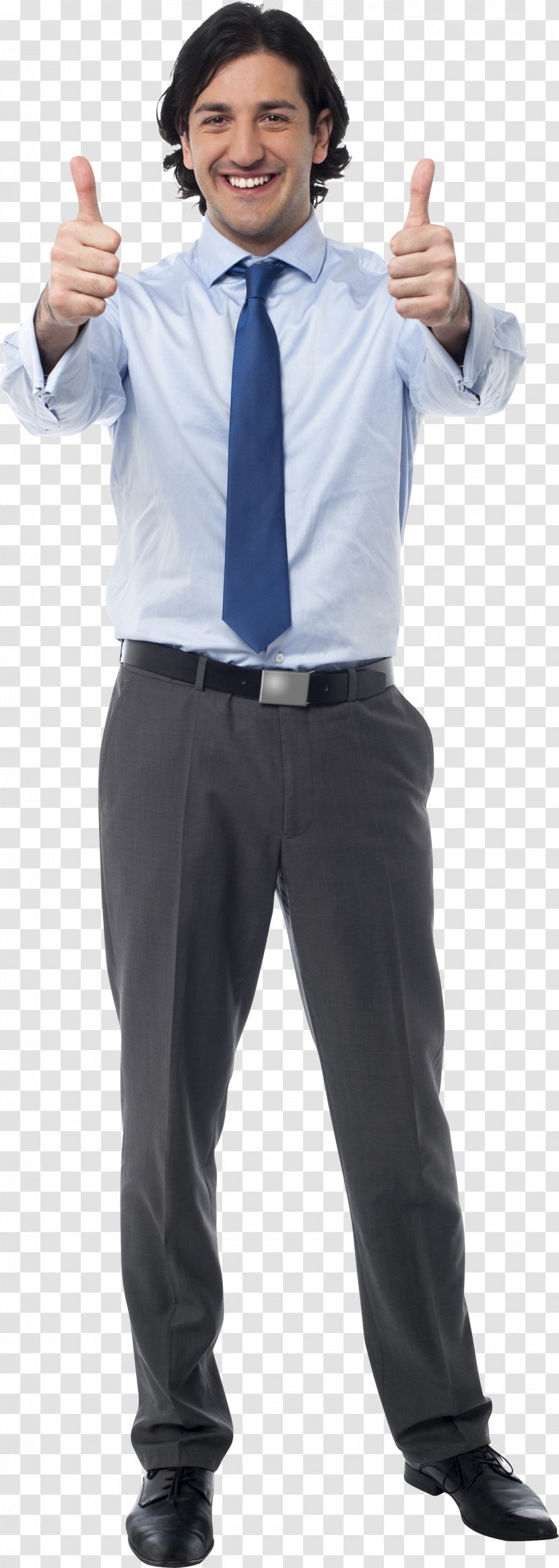 Thumb Signal Gesture - Man - Business Casual Transparent PNG