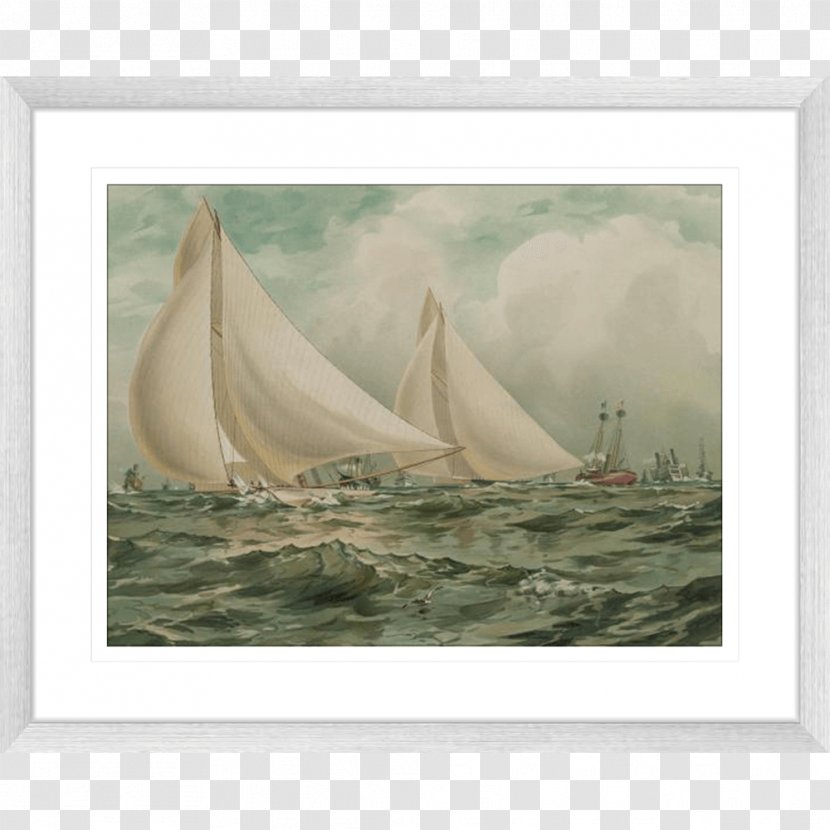 Watercolor Painting Graphic Arts Picture Frames - Frame - Sailing Boat Transparent PNG