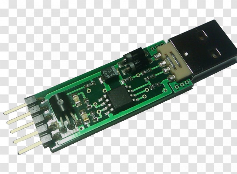Microcontroller Thermometer USB Sensor Hardware Programmer - Network Interface Controller Transparent PNG
