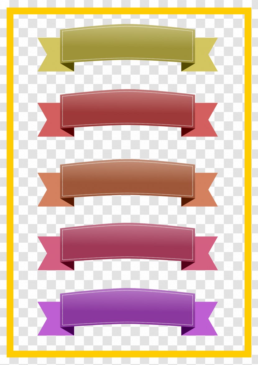 Ribbon Clip Art - Purple - Pink Transparent PNG