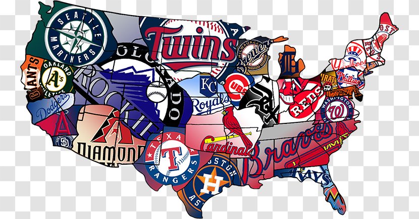 United States MLB Map Collection Transparent PNG